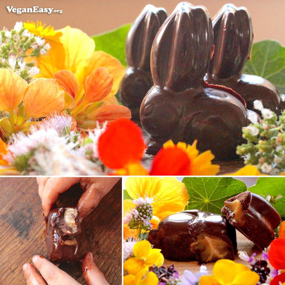 Vegan Caramel Chocolate Flowers