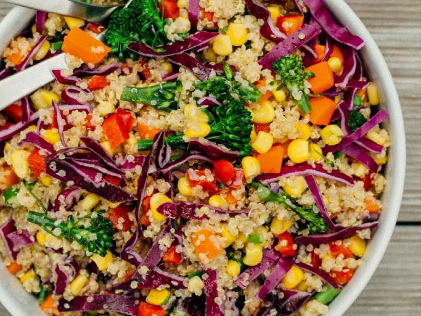 Rainbow Quinoa Salad Jars with Peanut Miso Dressing - Healthyish